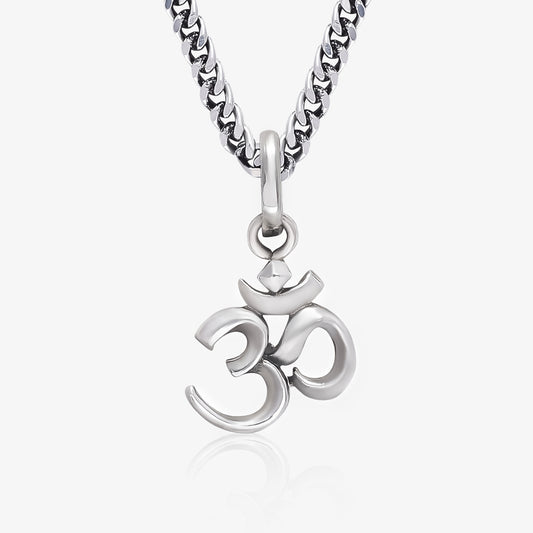 Silver Om Pendant with Spiritual Connection