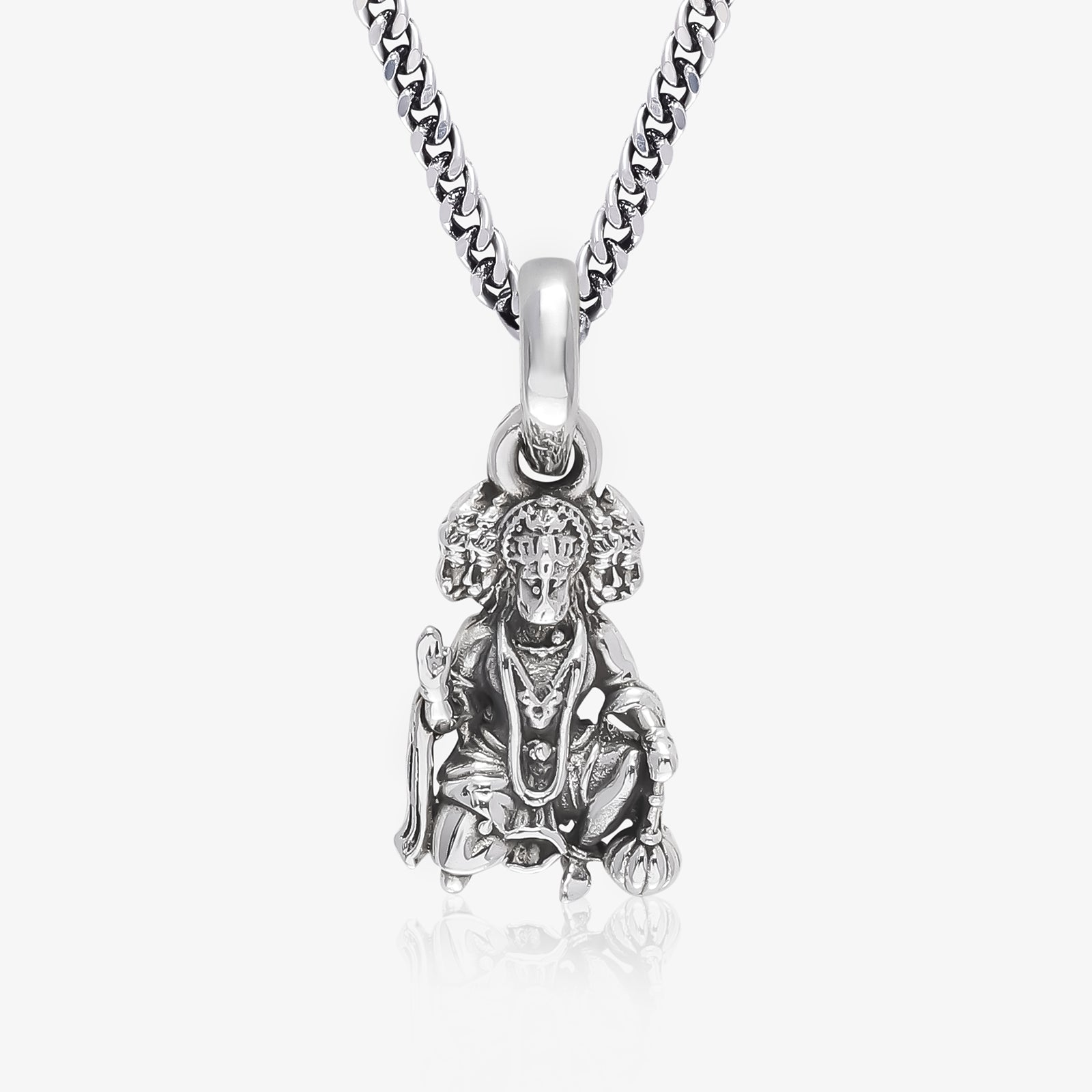 Silver Panchmukhi Hanuman ji Kavach Locket