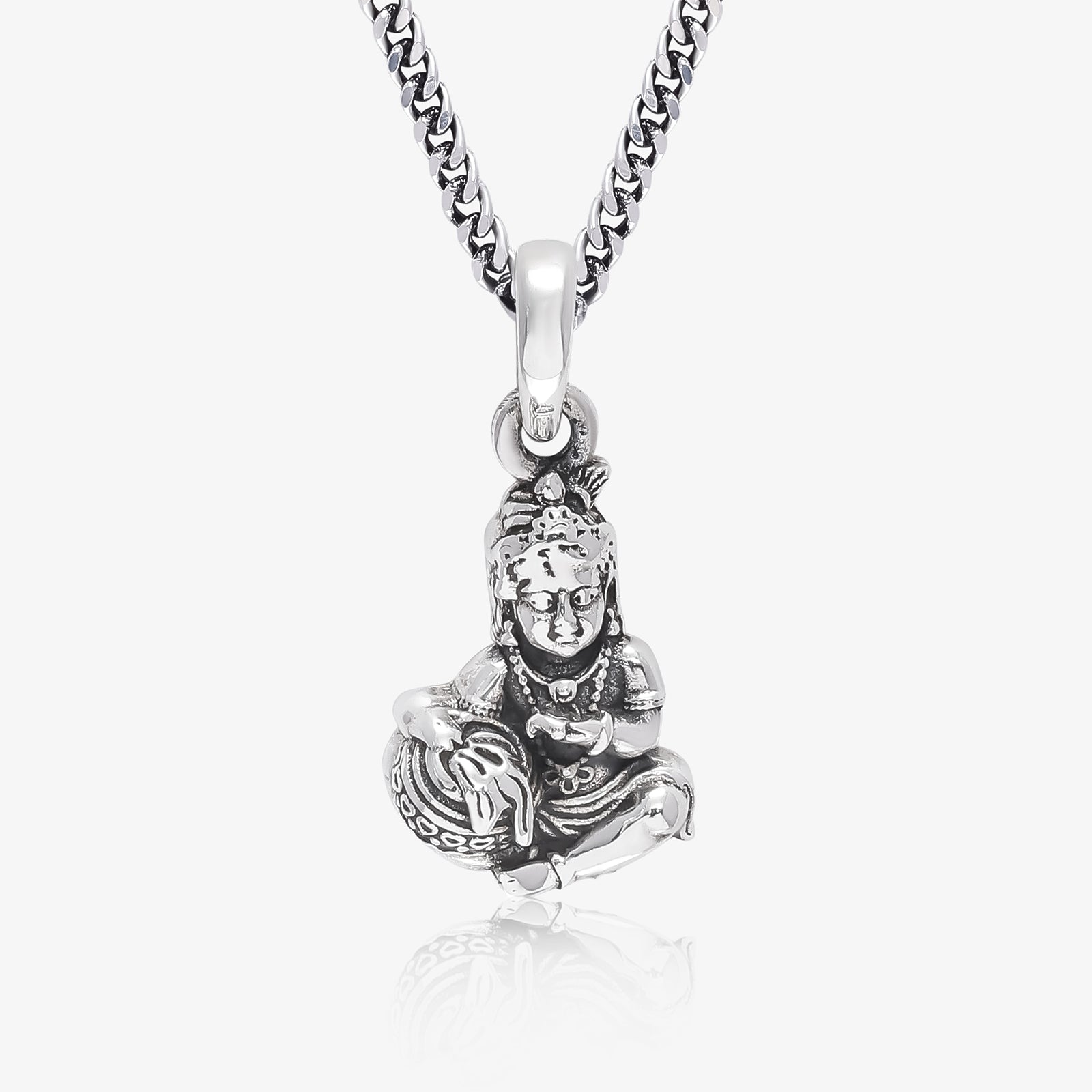 Oxidized Silver Bal Roop Krishna Pendant