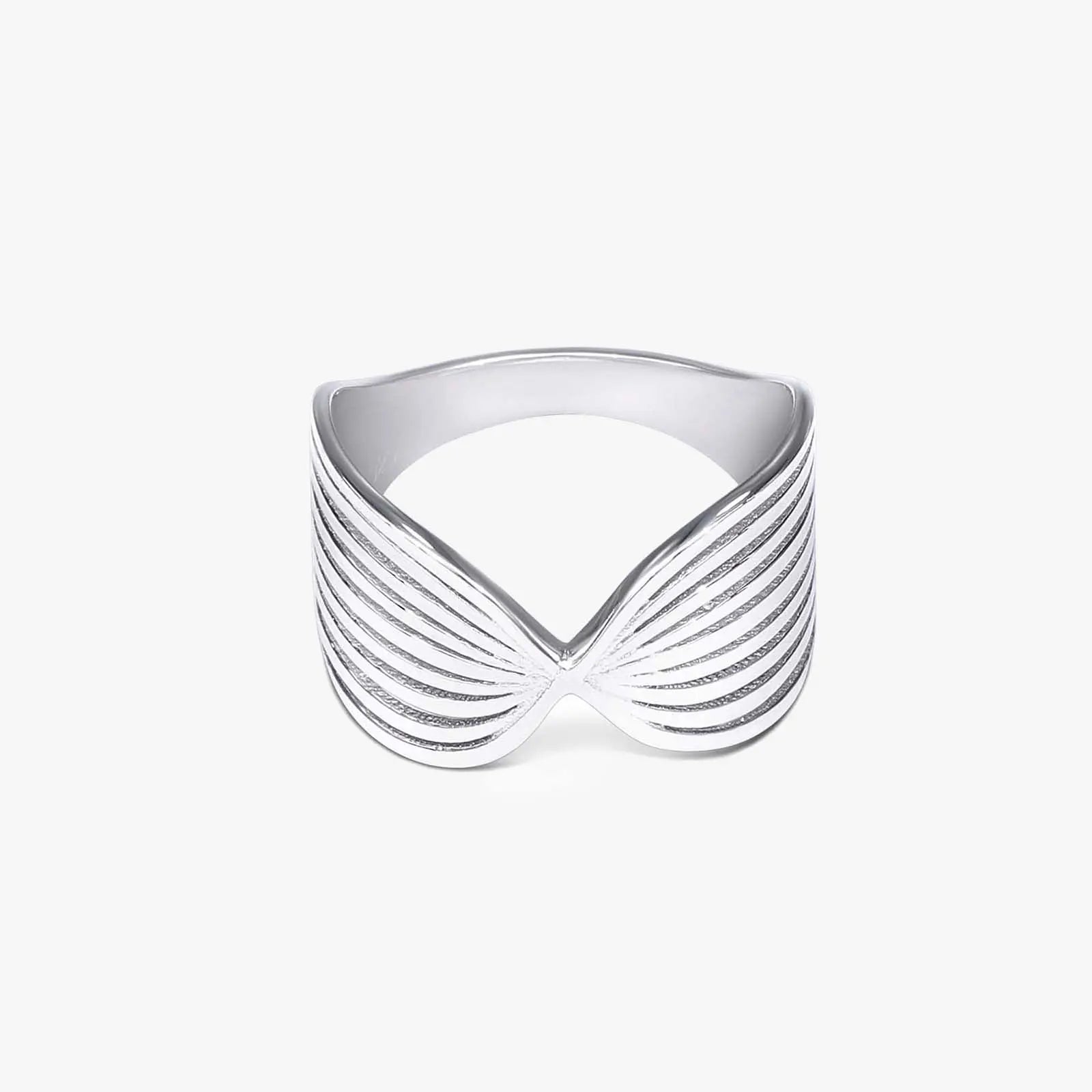 Silver Wing Design Band Ring - Tweov Jewels