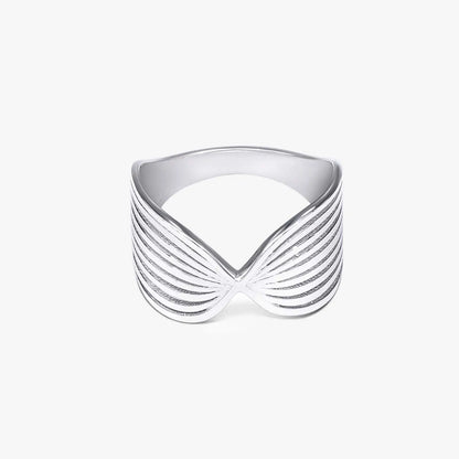 Silver Wing Design Band Ring - Tweov Jewels