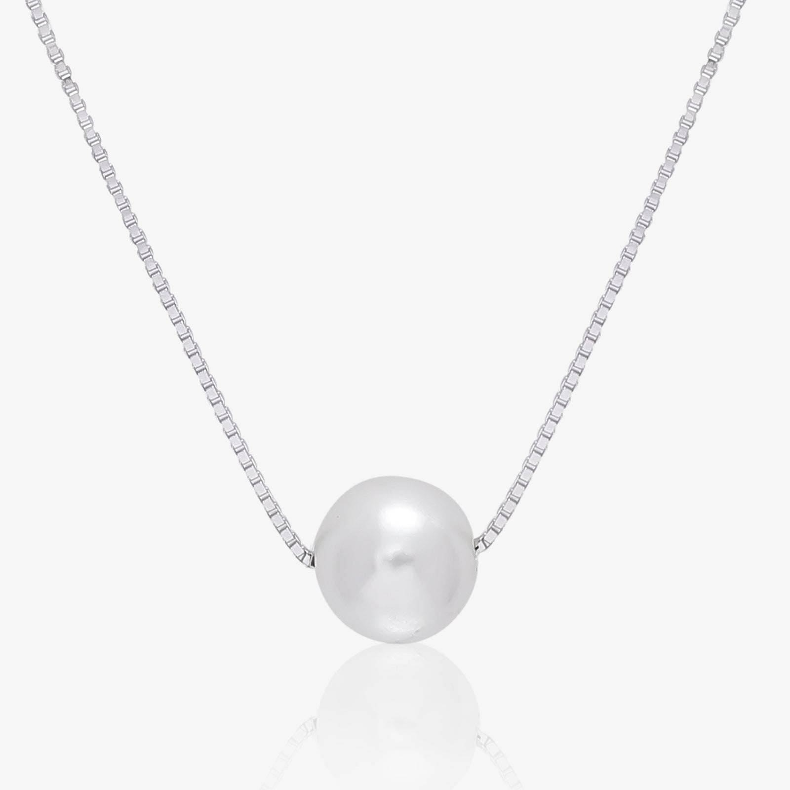 Solitaire Pearl Chain Pendant for Women