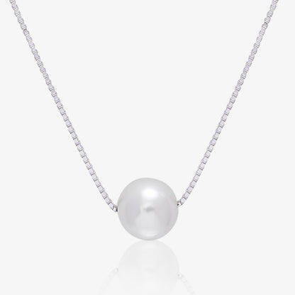 Solitaire Pearl Chain Pendant for Women
