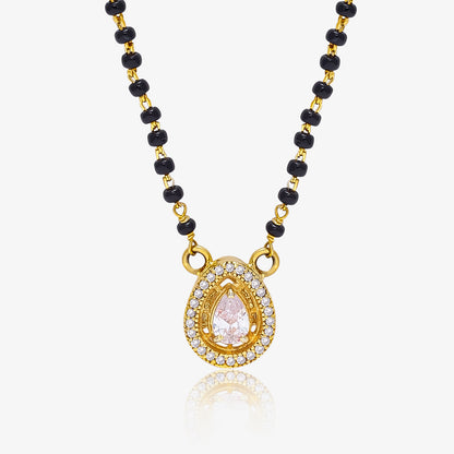 Gold Plated Drop Cut Silver Mangalsutra