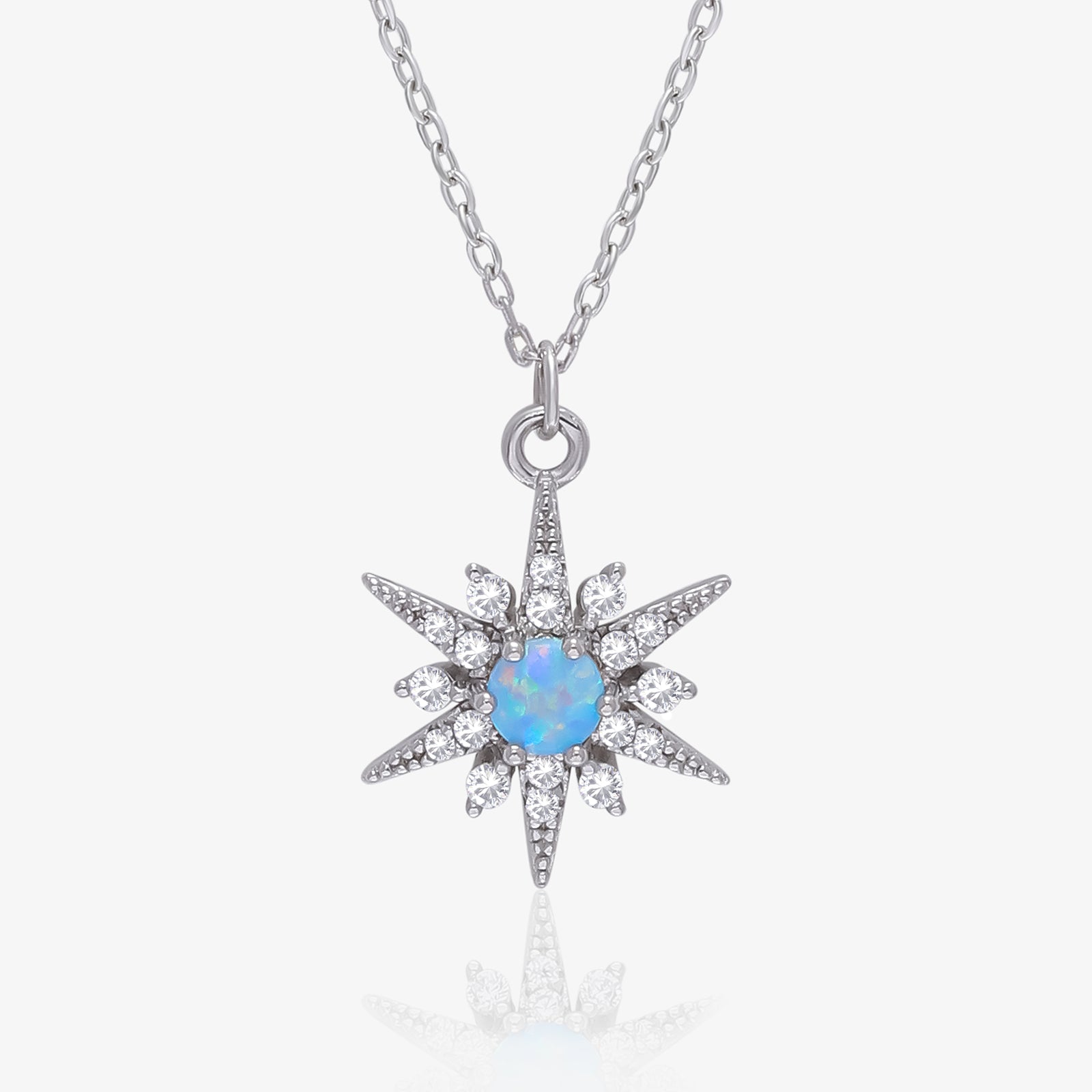 Star Design Silver Necklace