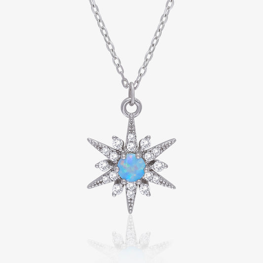 Star Design Silver Necklace