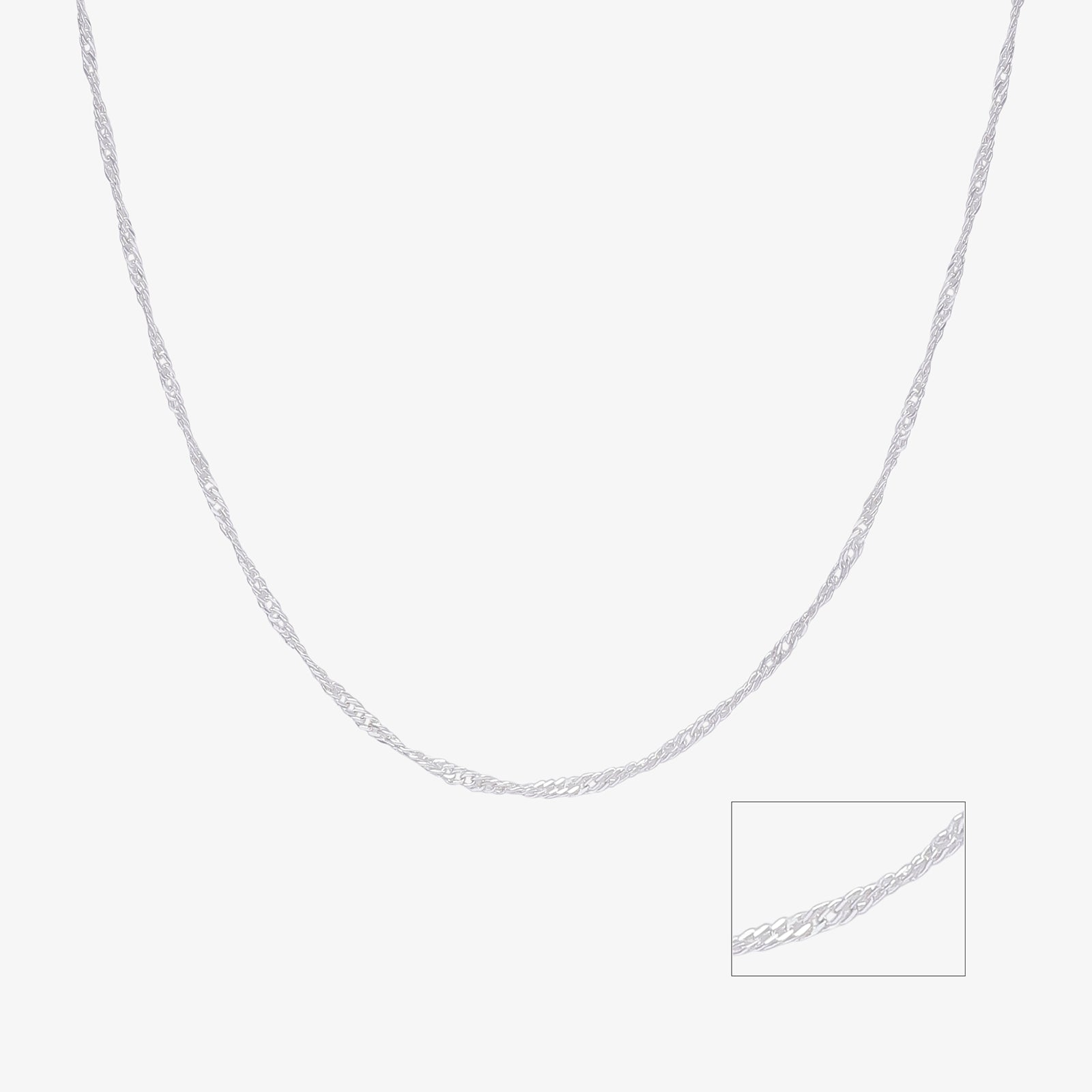 Silver Twisted Rope Chain - Tweov Jewels