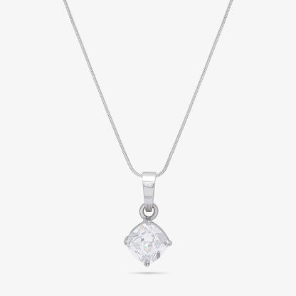 CZ Cushion Cut Pendant Chain for Women