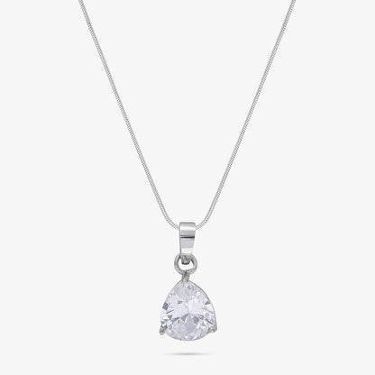 CZ Teardrop Pendant Chain for Women