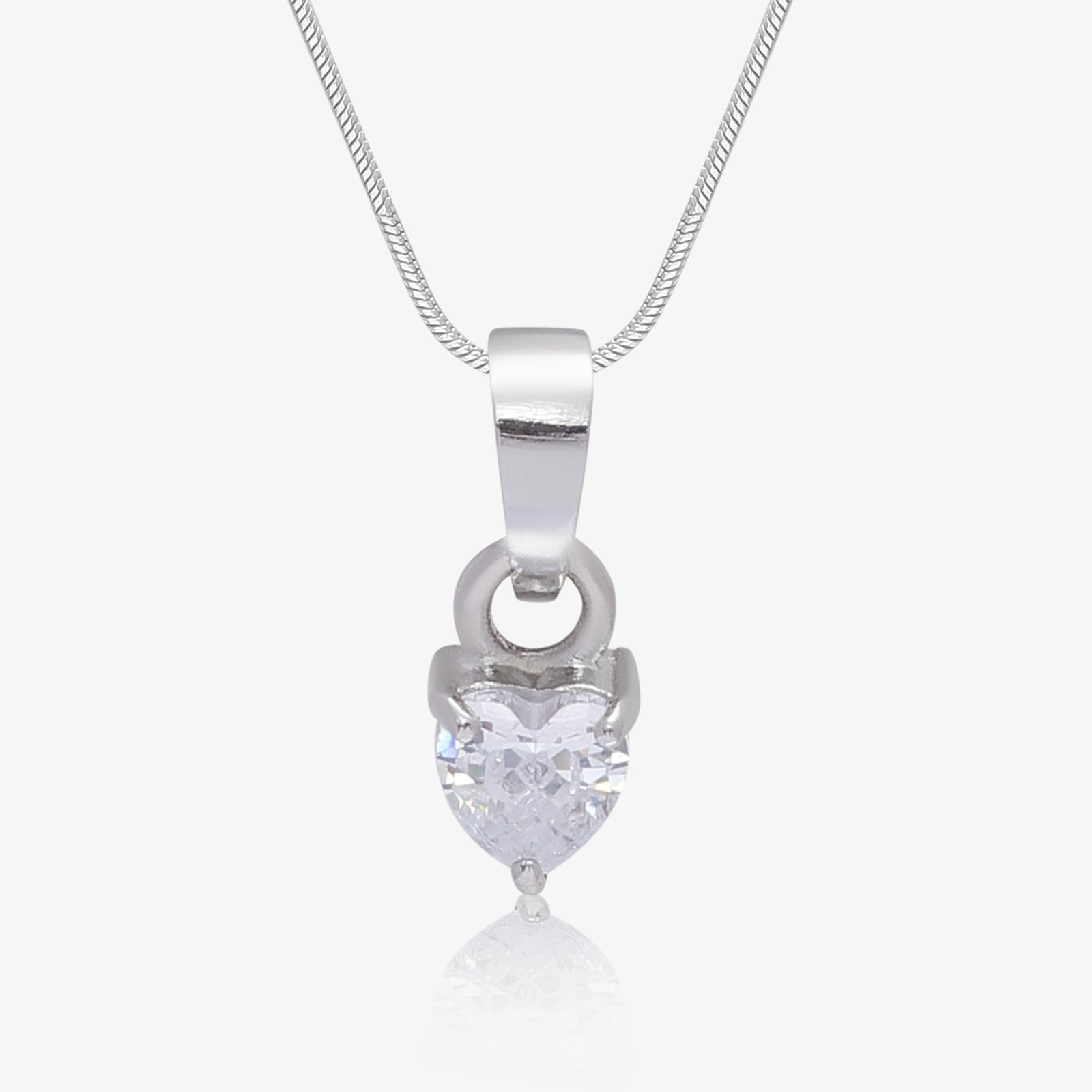 Solitaire Heart Pendant Chain for Women - Tweov Jewels