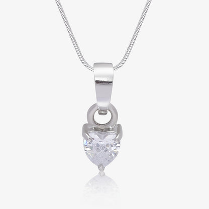 Solitaire Heart Pendant Chain for Women - Tweov Jewels