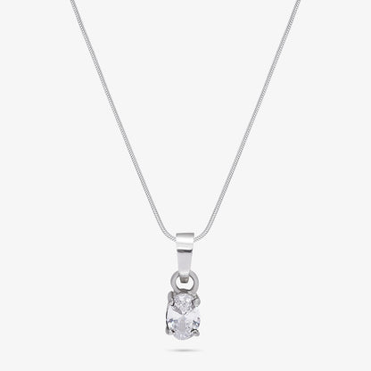 CZ Drop Pendant Chain for Women