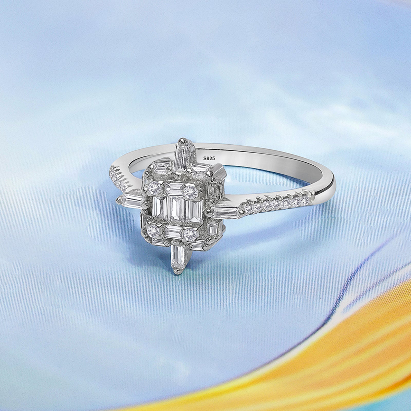 CZ Cocktail Halo Ring for Women - Tweov Jewels