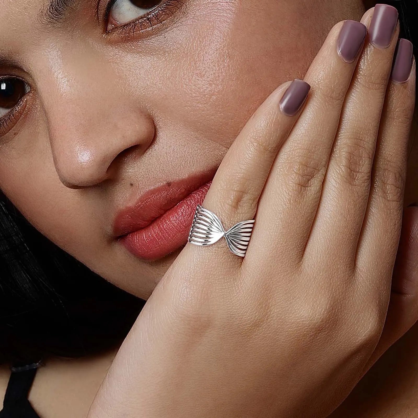 Silver Wing Design Band Ring - Tweov Jewels