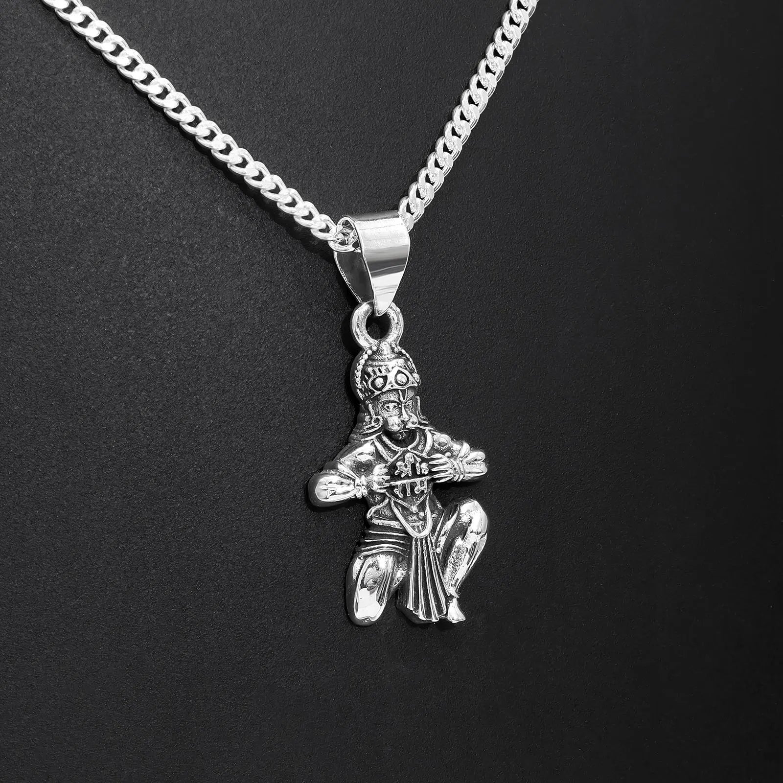 Pure Silver Hanuman Pendant - Tweov Jewels