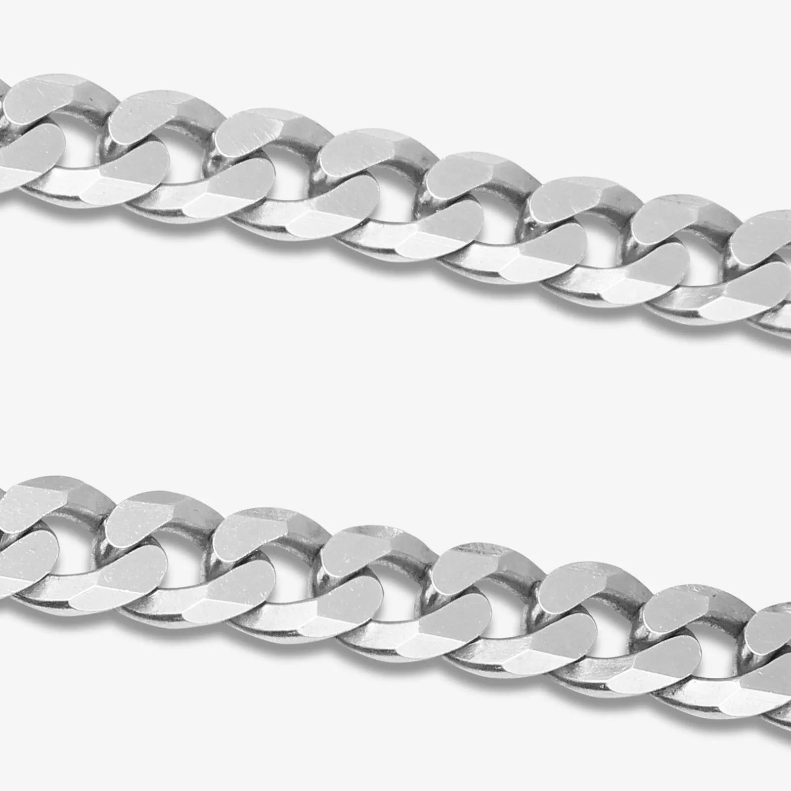 Cuban Design Silver Chain Bracelet