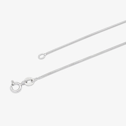 CZ Oval Solitaire Pendant Chain For Women – 925 Sterling Silver Rhodium Plated