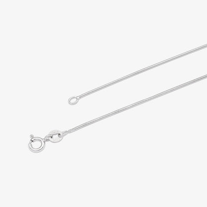 CZ Solitaire Pendant Chain For Girls – 925 Sterling Silver Rhodium Plated