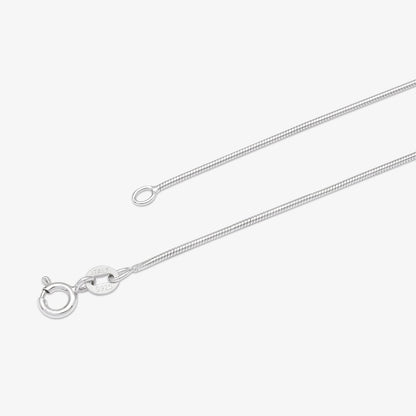 Oval CZ Pendant Chain For Girls – 925 Sterling Silver Rhodium Plated