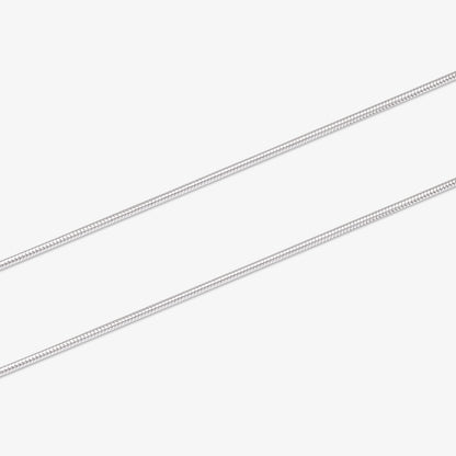 Oval CZ Bezel Pendant Necklace For Women – 925 Sterling Silver Rhodium Plated