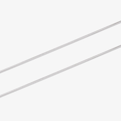 CZ Bezel Set Heart Pendant Chain For Girls – 925 Sterling Silver Rhodium Plated