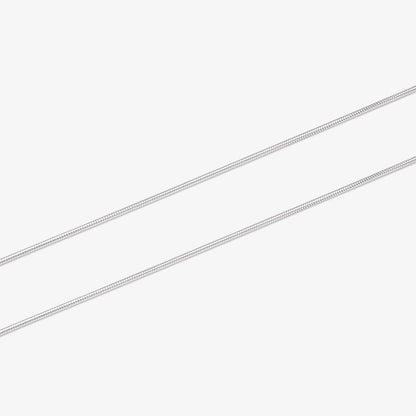 CZ Solitaire Pendant Chain For Girls – 925 Sterling Silver Rhodium Plated