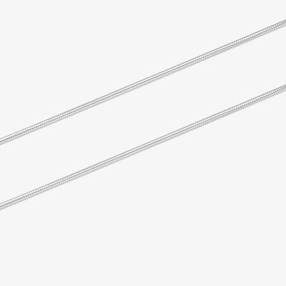 CZ Oval Solitaire Pendant Chain For Women – 925 Sterling Silver Rhodium Plated