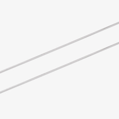 CZ Solitaire Pendant Chain For Women – 925 Sterling Silver Rhodium Plated