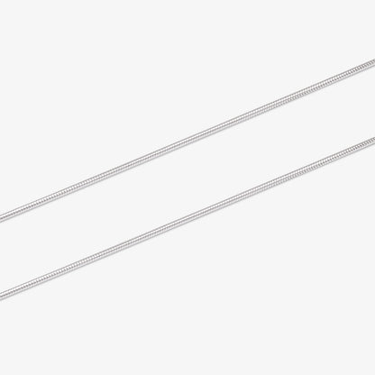 Oval CZ Pendant Chain For Girls – 925 Sterling Silver Rhodium Plated