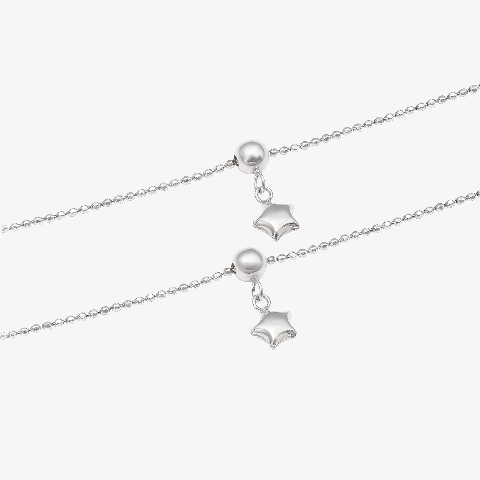 Star Beauty Silver Anklet