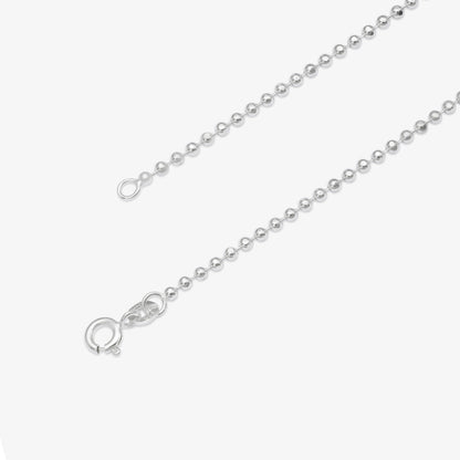 Simple Ball Beads Silver Anklet