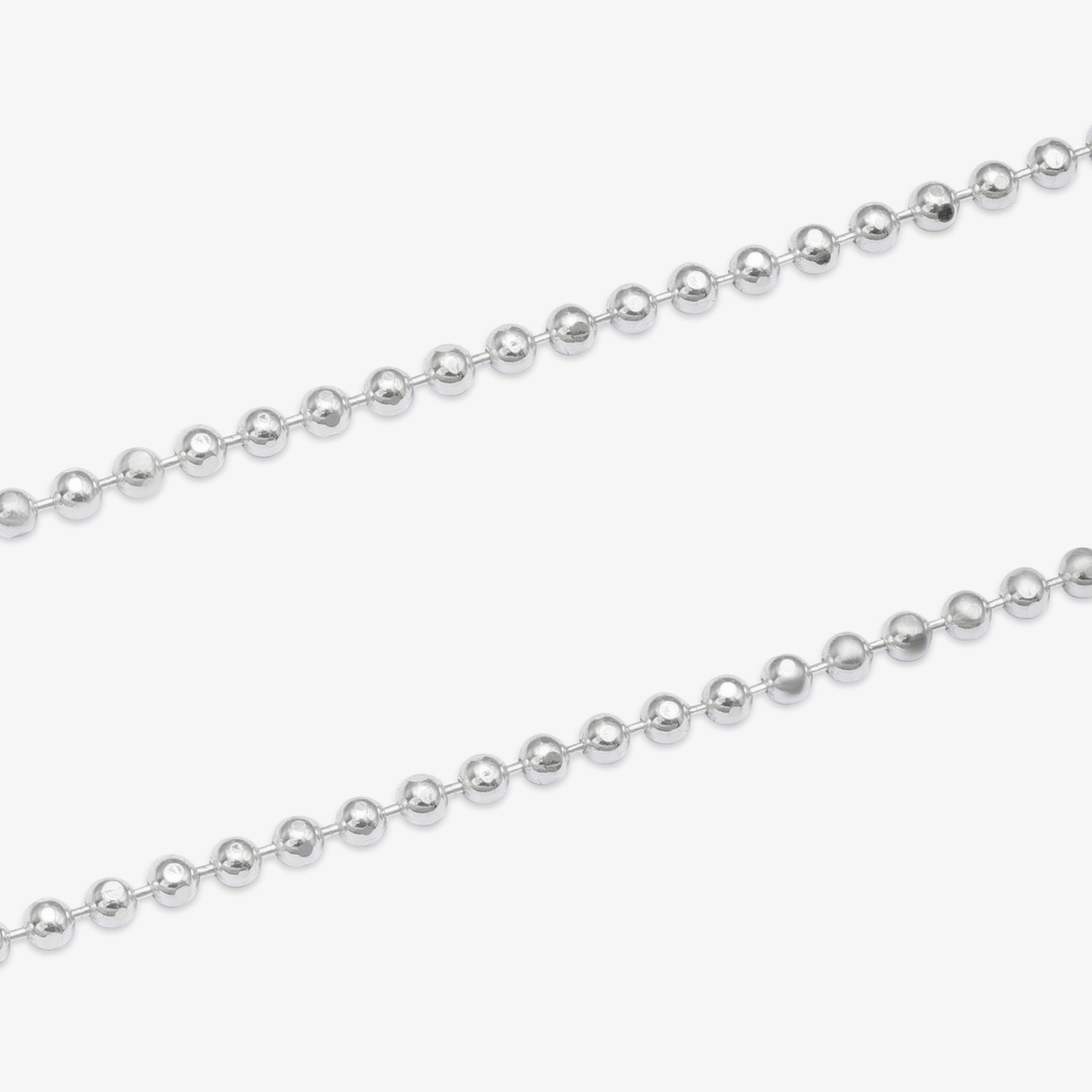 Simple Ball Beads Silver Anklet