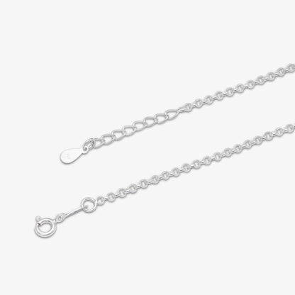 Heart Charm Silver Anklet