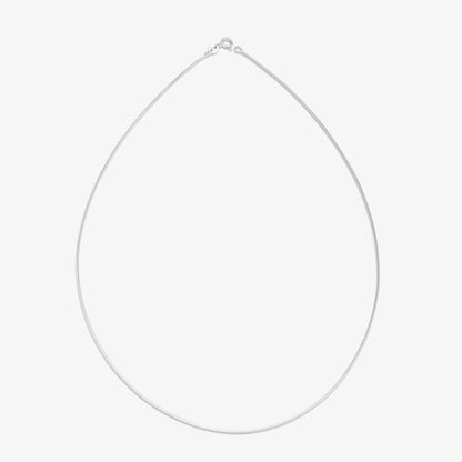 Oval CZ Pendant Chain For Girls – 925 Sterling Silver Rhodium Plated