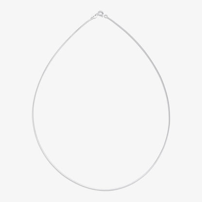 Oval CZ Bezel Pendant Necklace For Women – 925 Sterling Silver Rhodium Plated