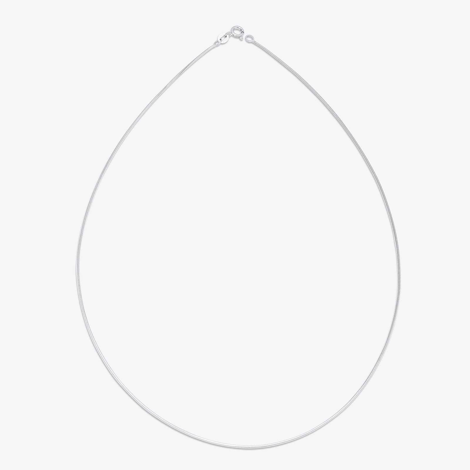 CZ Oval Solitaire Pendant Chain For Women – 925 Sterling Silver Rhodium Plated