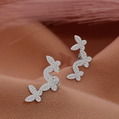 Butterfly Design Silver Ear Cuff - Tweov Jewels
