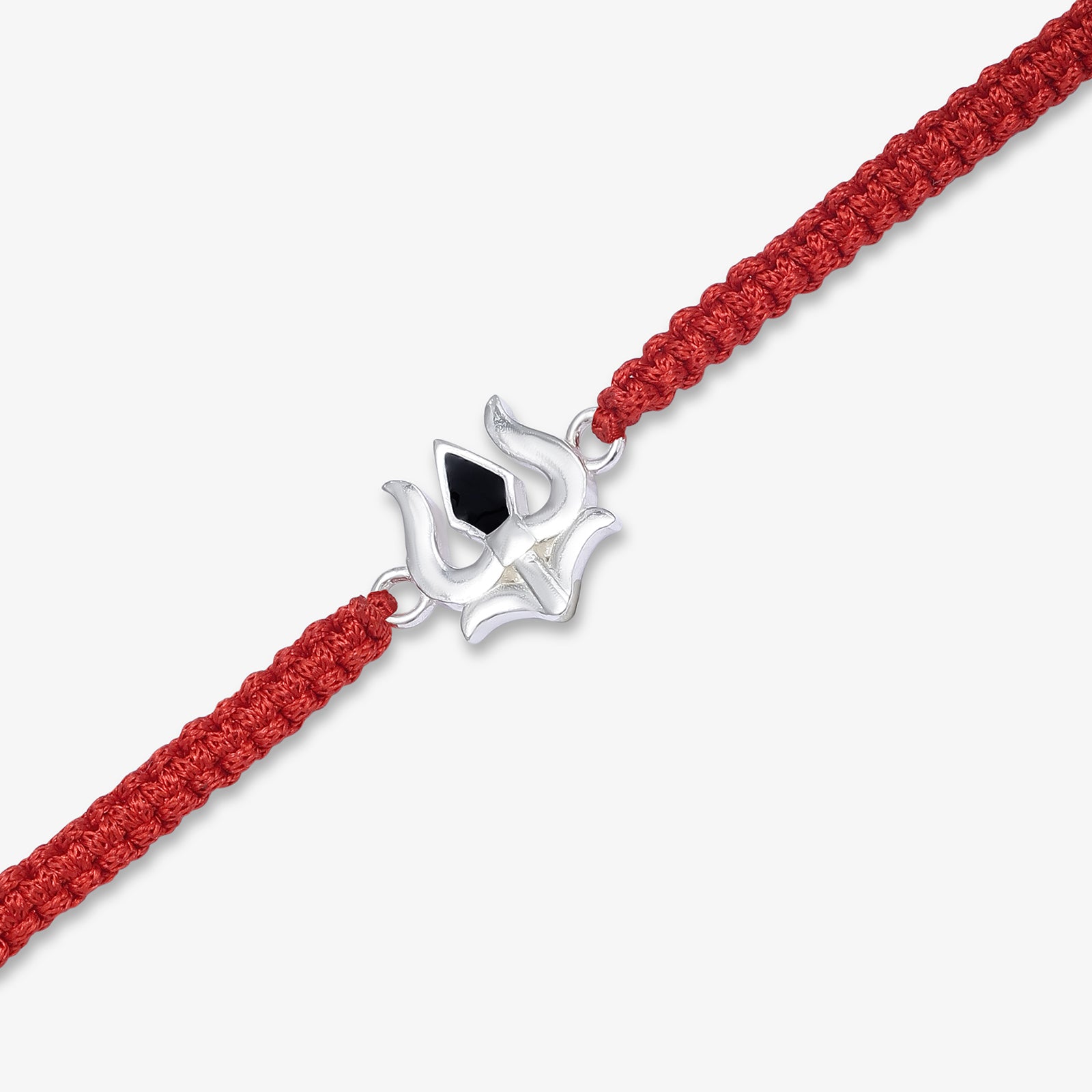 Simple Trishul Silver Rakhi for Brother - Tweov Jewels