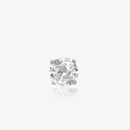 Cubic Zirconia Round Stud Earrings for Women – 925 Sterling Silver Rhodium Plated