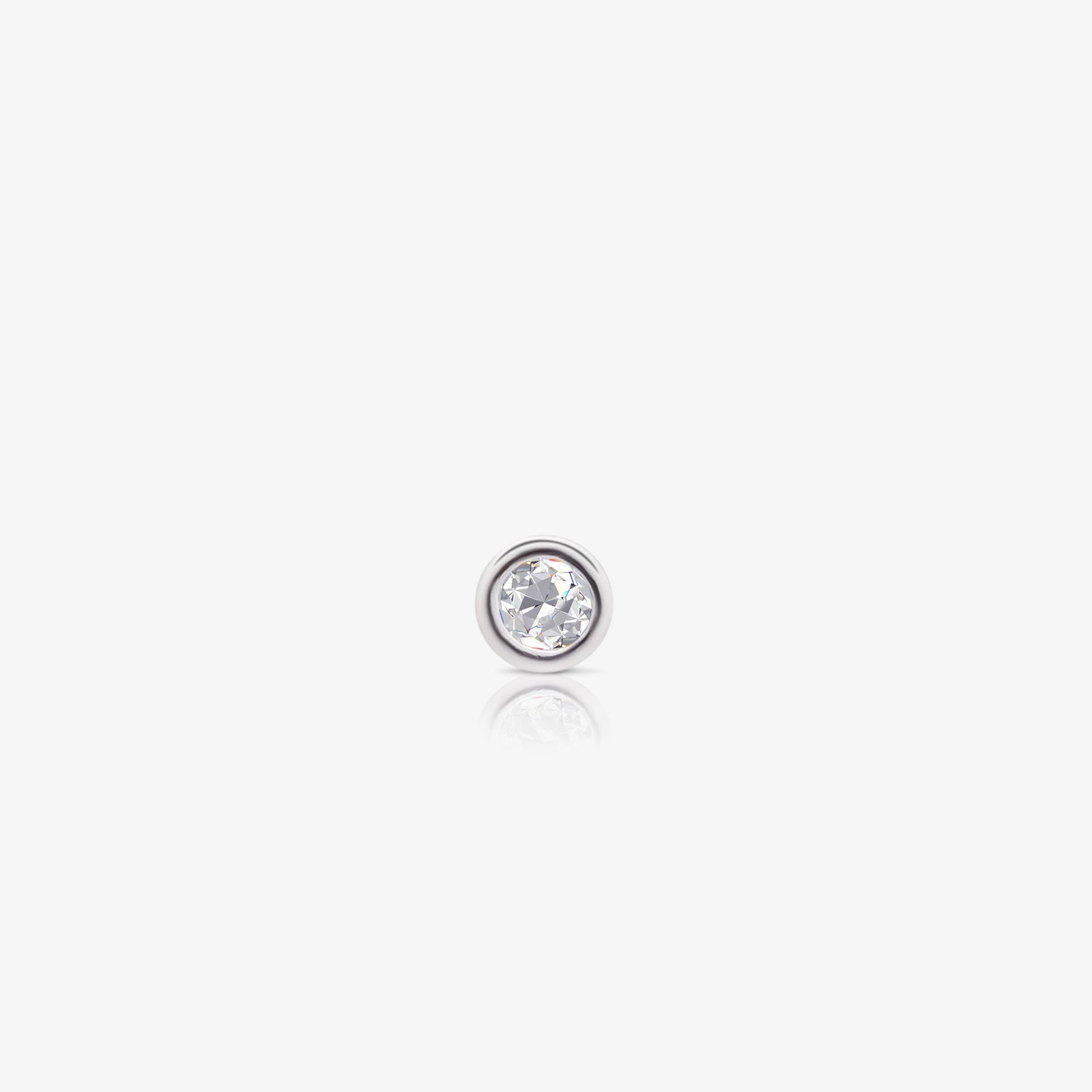 CZ Bezel Stud Earrings For Women – 925 Sterling Silver Rhodium Plated