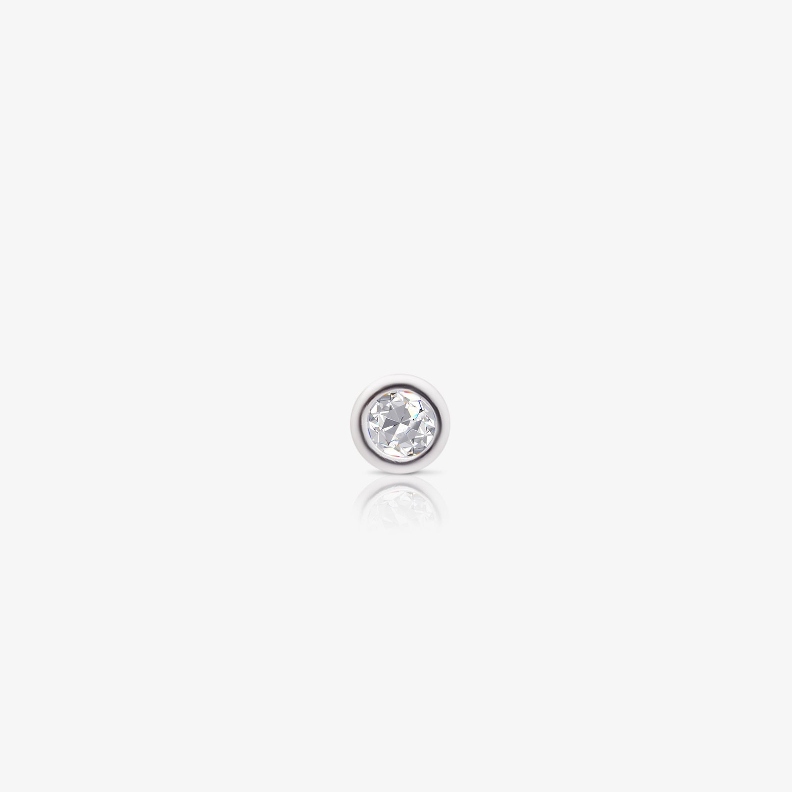 CZ Bezel Earrings For Women – 925 Sterling Silver Rhodium Plated