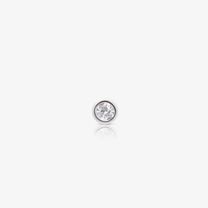 CZ Bezel Earrings For Women – 925 Sterling Silver Rhodium Plated