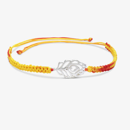 Morpankh Silver Rakhi for Brother - Tweov Jewels