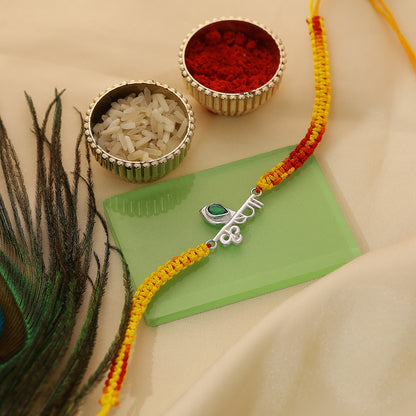 Krishna Silver Rakhi for Brother - Tweov Jewels