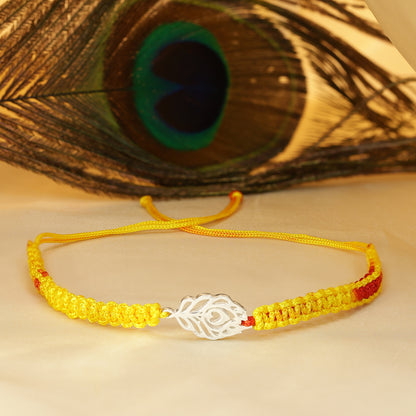 Morpankh Silver Rakhi for Brother - Tweov Jewels