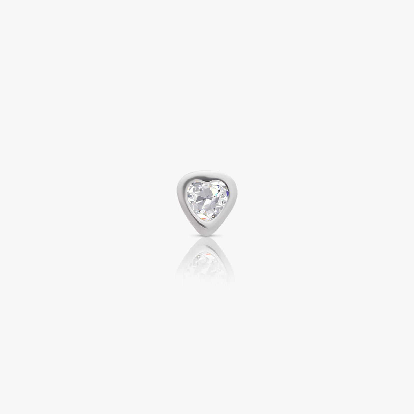 Heart Bezel Earrings For Women – 925 Sterling Silver Rhodium Plated