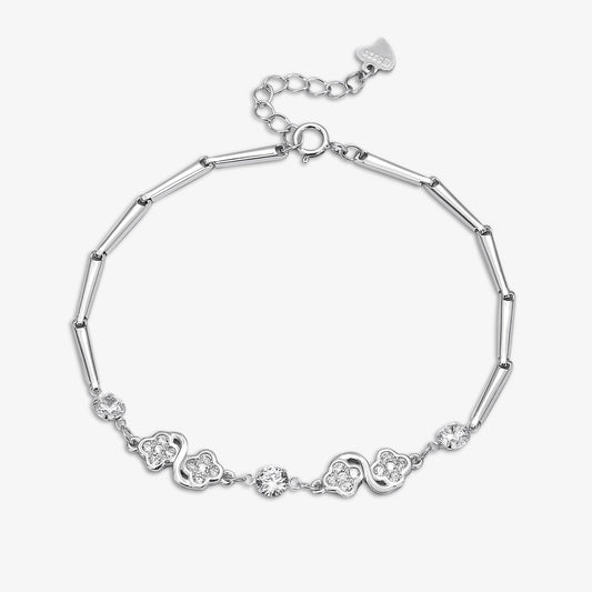 Lucky Four clove 925 Sterling Silver Bracelet - Tweov Jewels