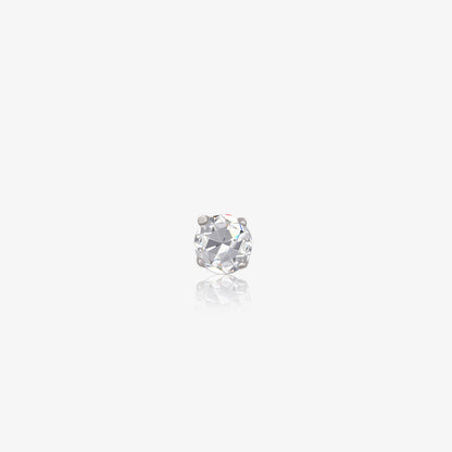 CZ Solitaire Stud Earrings For Girls – 925 Sterling Silver Rhodium Plated