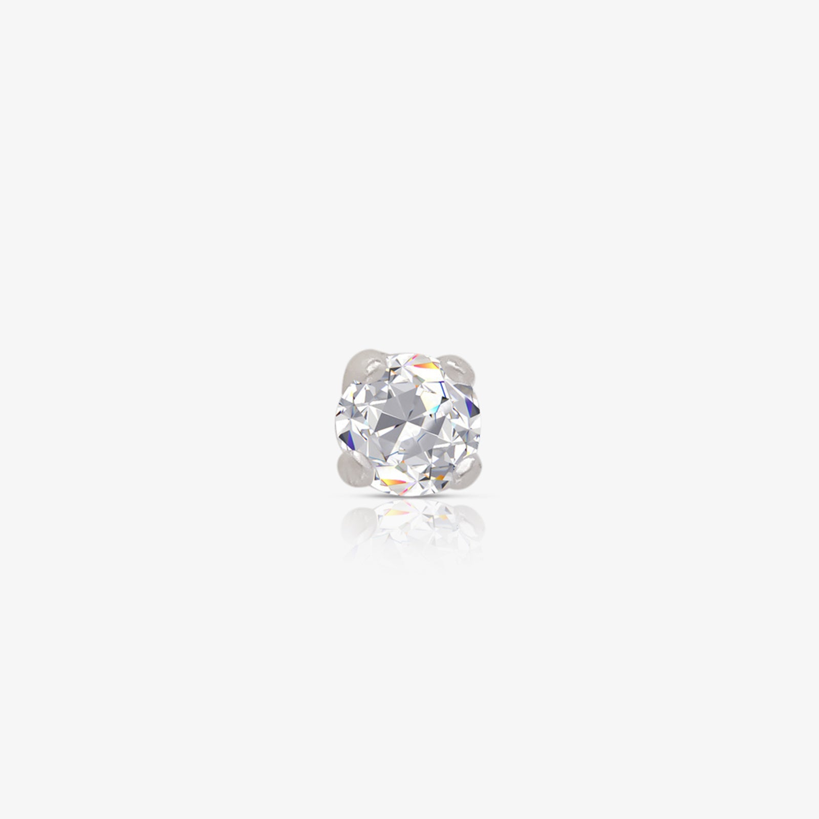 CZ Stud Earrings For Women – 925 Sterling Silver Rhodium Plated