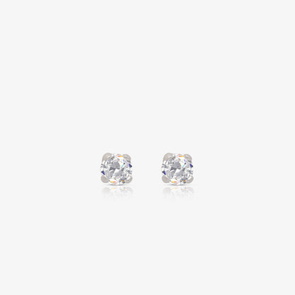 CZ Stud Earrings For Women – 925 Sterling Silver Rhodium Plated